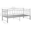 vidaXL Pull-out Sofa Bed Frame without Mattress Grey Metal 90x200 cm