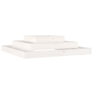 vidaXL Planter White 110x110x27 cm Solid Wood Pine