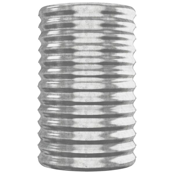 vidaXL Garden Raised Bed Galvanised Steel 260x40x68 cm Silver