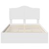 vidaXL Storage Bed with Headboard White 135 x 190 cm Engineered Wood