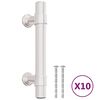 vidaXL Cabinet Handles 10 pcs Silver 64 mm Stainless Steel