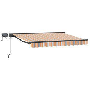 vidaXL Manual Awning Frame with LEDs 3.5 x 2.5 m