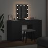 vidaXL Dressing Table with Door Black 50 x 41 x 135 cm Engineered Wood