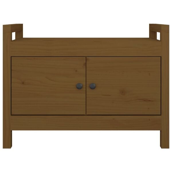 vidaXL Hall Bench Honey Brown 80x40x60 cm Solid Wood Pine