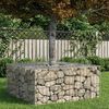 vidaXL Gabion Raised Bed Silver 100 x 100 x 40 cm Galvanised Steel
