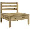 vidaXL Garden Sofa Armless with Cushions Impregnated Wood Pine