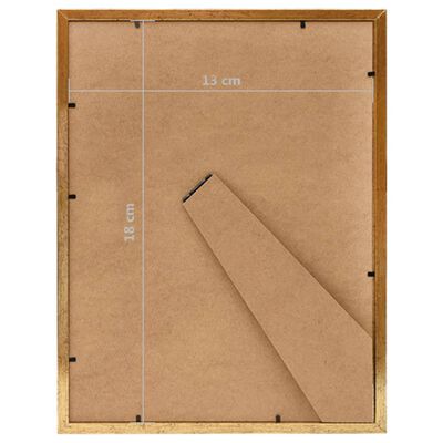 vidaXL Photo Frames Collage 5 pcs for Table Gold 13x18 cm MDF