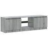 vidaXL TV Cabinet with LED Lights Grey Sonoma 120x30x36 cm