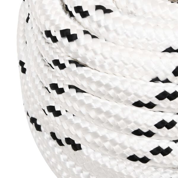 vidaXL Braided Boat Rope White 18 mmx25 m Polyester