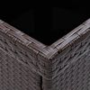 vidaXL Garden Dining Table Brown Poly Rattan