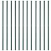 vidaXL Fence Post 12 pcs Green Powder-coated steel
