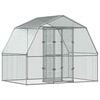 vidaXL Bird Cage with Door Silver Galvanised Steel