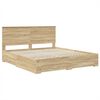vidaXL Bed Frame with Drawer Sonoma Oak 180 x 200 cm Engineered Wood