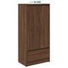 vidaXL Cabinet with Drawer Brown Oak 55.5x34x119.5 cm Engineered Wood
