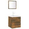 vidaXL Bathroom Furniture Set Smoked Oak Engineered Wood