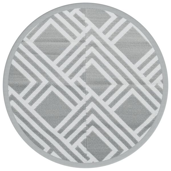 vidaXL Outdoor Carpet ARAKIL Grey &Oslash;120 cm PP
