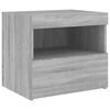 vidaXL Bedside Cabinets with LED Lights 2 pcs Grey Sonoma 50x40x45 cm