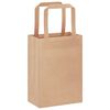 vidaXL Paper Bags 250 pcs with Handles Brown 15x8x21 cm