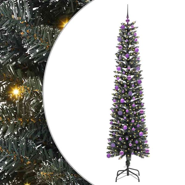vidaXL Artificial Christmas Tree with 300 LEDs with Stand Green 210 cm