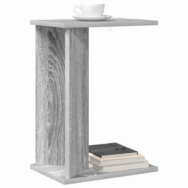 vidaXL End Table Grey Sonoma 35 x 25 x 50 cm Engineered Wood
