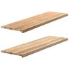 vidaXL Window Sills 2 pcs Untreated 140x40x2 cm Solid Wood Oak