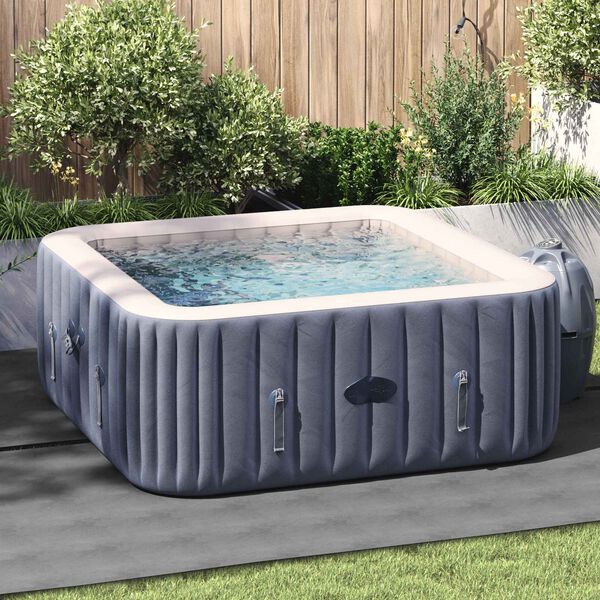 vidaXL Pool Ground Sheet Light Grey 274 x 274 x 0.1 cm