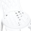 vidaXL Garden Bistro Set 3 pcs White Aluminium