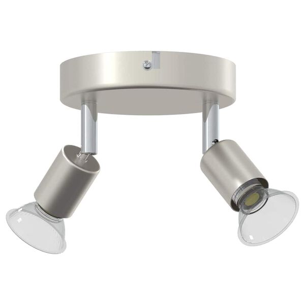 vidaXL Ceiling Spotlight with Spotlights Nickel 12 x 8 cm Steel