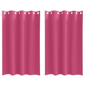 vidaXL Blackout Curtains with Rings 2 pcs Bright Pink 175 x 140 cm