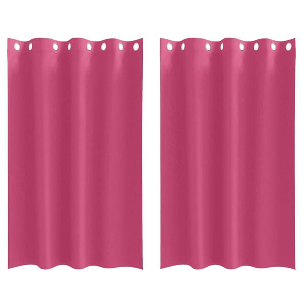 vidaXL Blackout Curtains with Rings 2 pcs Bright Pink 175 x 140 cm