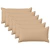 vidaXL Cushion Cover 6 pcs HOUTEN Cream 40 x 80 cm Faux Linen