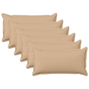 vidaXL Cushion Cover 6 pcs HOUTEN Cream 40 x 80 cm Faux Linen