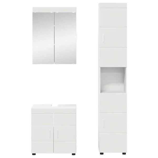 vidaXL Bathroom Furniture Set with Shelf TULUM White Engineered Wood