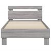 vidaXL Bed Frame without Mattress with LED Lights Grey Sonoma 90x200 cm