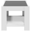 vidaXL Coffee Table with LED White 73x53x45 cm Engineered Wood