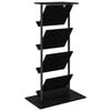 vidaXL Magazine Rack Black Oak 68 x 40 x 123.5 cm Engineered Wood