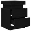 vidaXL Bedside Cabinet Black Oak 35 x 39 x 55 cm Engineered wood