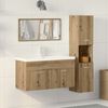 vidaXL 3 Piece Bathroom Furniture Set Artisan Oak Engineered Wood