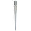 vidaXL Ground Spikes 6 pcs Silver 7x7x90 cm Galvanised Steel