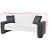 vidaXL Sofa White Fabric