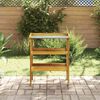 vidaXL Potting Bench with 2 Shelves Solid Acacia Wood and Zinc