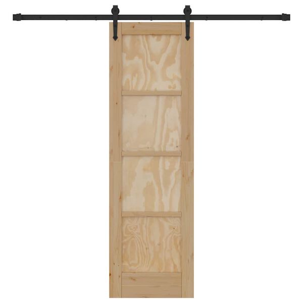 vidaXL Sliding Door ORKDAL Natural and Black 61 x 198.5 cm
