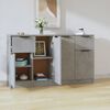 vidaXL Sideboards 2 pcs Concrete Grey 60x30x70 cm Engineered Wood