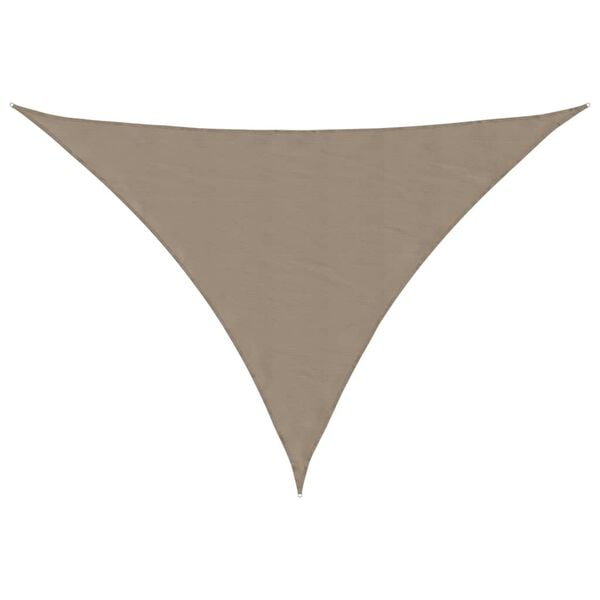 vidaXL Sunshade Sail Oxford Fabric Triangular 3.5x3.5x4.9 m Taupe