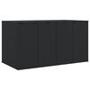 vidaXL Garden Cushion Box PE Rattan 194x100x103 cm Black