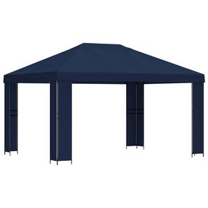 vidaXL Gazebo 4 x 3 m Blue Polyester and Steel 190