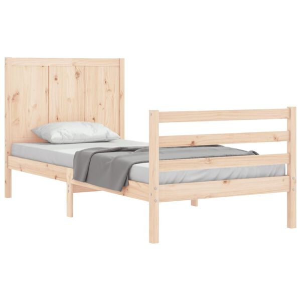 vidaXL Bed Frame without Mattress 100x200 cm Solid Wood
