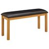 vidaXL Dining Bench 95 x 32 x 45 cm Solid Oak Wood Black