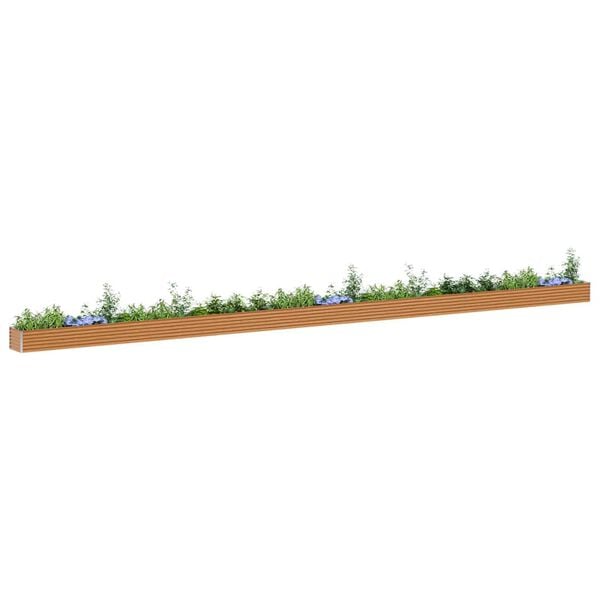 vidaXL Garden Raised Bed 1164 x 50 x 36 cm Galvanised Steel