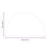 vidaXL Fireplace Glass Plate Half Round 1000x600 mm